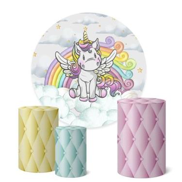 Imagem de Trio Capas Cilindro + Painel 1,50m Unicórnio - Fadrix, K1UNI010