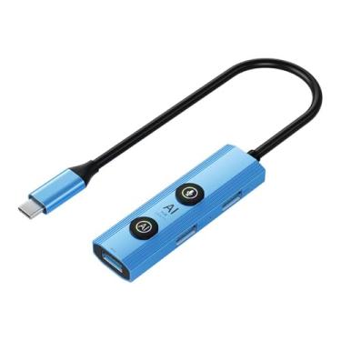 Imagem de Jectse Estação de Acoplamento USB 3.0 AI, Hub Multifuncional de Tradução de Voz Com GPT Deepseek, Compatível Com Laptops, Tablets, Smartphones, Impressoras, Scanners, (Interface tipo C.)
