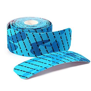 Imagem de WOD&DONE 3 rolos premium pré-cortados de 32 tiras de 15 cm x 5 cm, fita atlética de proteção de polegar para levantamento de peso olímpico funcional (azul, 3 rolos)
