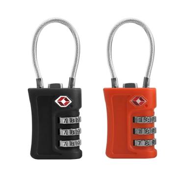 Imagem de UP Security Fechaduras de bagagem aprovadas pela TSA, combinação de cadeado pequeno, cadeados TSA para bagagem, cadeado combo de viagem com código, para mala, zíper de mochila, armário, estojo de arma