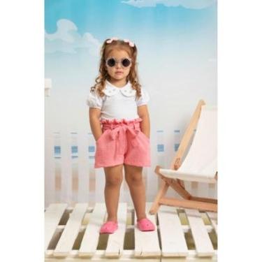 Imagem de Conjunto Luxo Blusa + Shorts Menina Verão Lessa Kids B9165-Feminino