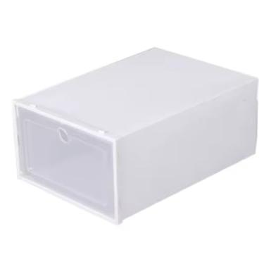 Imagem de Kit Com 10/20 Caixas Organizadoras Para Sapatos Tênis Empilhável Tampa Flip(BRANCO,20)