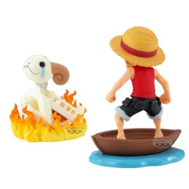 Imagem de Banpresto Monkey.D.Luffy & Going Merry One Piece Action Figure - World Collectable Log Stories 8 cm - BP28928P Multicolor - Collectible Figure - Great for Anime Fans