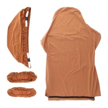 Imagem de ＫＬＫＣＭＳ Capas de cadeira de jogos, protetor, respirável esticável com capas de apoio de braço/tampa traseira/assento, cadeira de computador macio cadeira, CafÉ