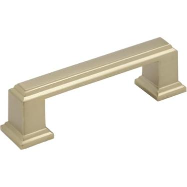 Imagem de Amerock | Puxador de armário | Champanhe dourado | 76 mm (3 polegadas) de centro a centro | Nomear | 1 pacote | Puxador de gaveta | Puxador de gaveta | Ferragens de armário