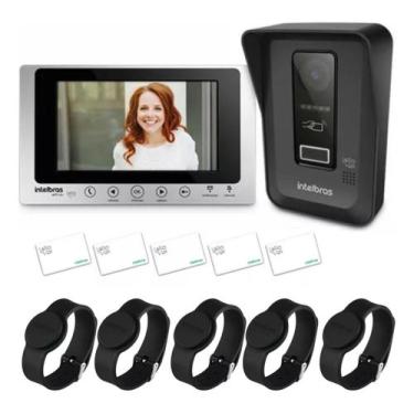 Imagem de Kit Videoporteiro WiFi wT7 Lite Intelbras Acesso por Pulseira RFID e Q