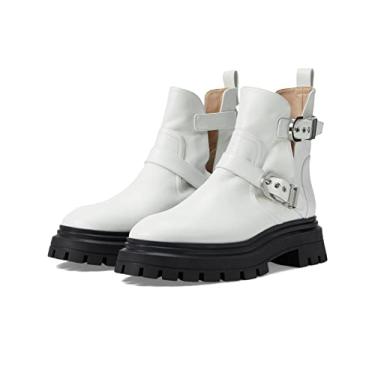 Imagem de Stuart Weitzman Bota Moto Maverick Bedford, Branco, 8.5