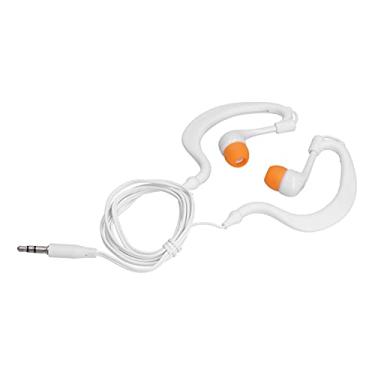 Imagem de ZJchao Fones de Ouvido IP68 Fones de Ouvido de Natação de 3,5 Mm de Ouro Com um Cordão Mais Curto para a Academia de Surf Em Corrida de Natação (Laranja branca)