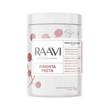 Imagem de Raavi Creme de Massagem Corporal Pimenta Preta 1000g