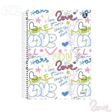 Imagem de Caderno Universitário Animativa 15 Matérias Capa Dura Bom D+ Feminino 