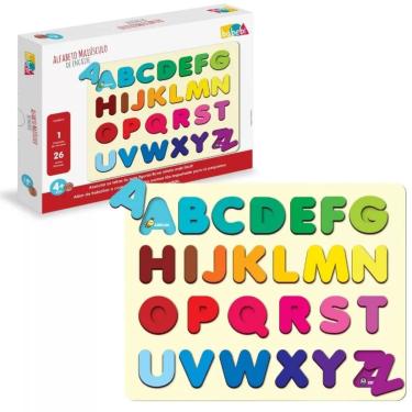 Imagem de ALFABETO MAIÚSCULO DE ENCAIXE- EDUCATIVO - 4 ANOS+ - BABEBI
