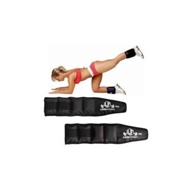 Imagem de Kit Par de Caneleiras de 1KG Cada MOB + LORD FITNESS Tornozeleiras Anilha Perna Musculação Peso Total 2KG