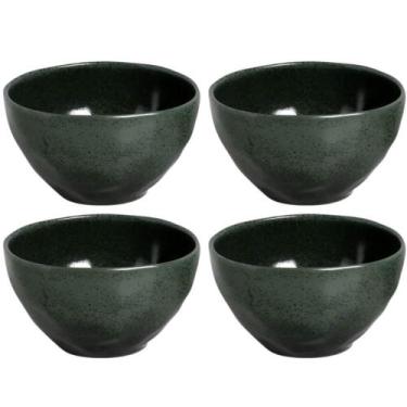 Imagem de Kit 4 Bowls Orgânico Arauco 558ml Porto Brasil Verde Cerâmica Cozinha 