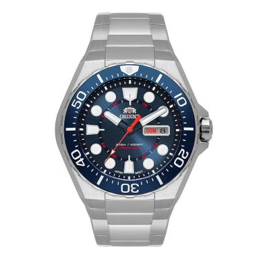 Imagem de Relógio ORIENT masculino prata azul F49SS035 D1SX
