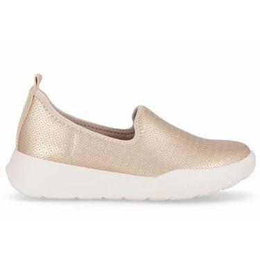 Imagem de Tênis Piccadilly Joanete, Slip On Feminino, Dourado Claro, Conforto (Ouro, BR, Adulto, Numérico, 39)
