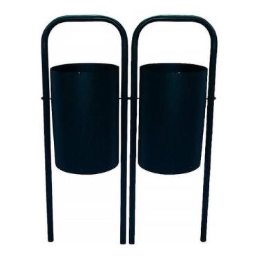 Imagem de Lixeira Redonda para Coleta Seletiva em Parques e Pátios - OUTRAS MARC