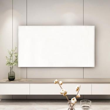 Imagem de Capa de TV de cor sólida 81.3 cm-215.9 cm capa contra poeira de TV moderna elástica LCD LED protetor de tela de poliéster para televisões de computador decoração de sala de estar - branco||46-50