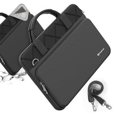 Imagem de Smatree Capa para laptop CityEdge para laptop gamer Razer Blade 14 2024/2023/2022 de 14 polegadas, estojo de transporte Razer com bolso para acessórios, alça de ombro, design patenteado Super-Corner