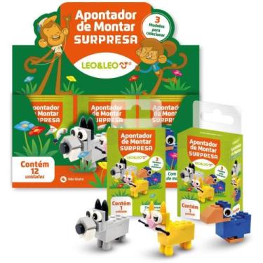Imagem de Apontador com Deposito Montar Animais Surpresa 3MOD DP.C/12 - Leonora