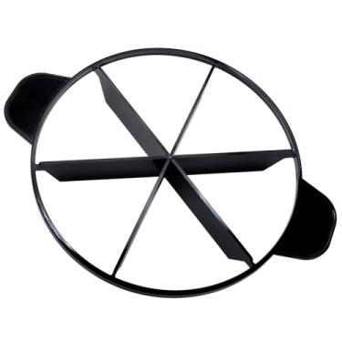 Imagem de FDXGYH Cortador de torta de plástico com 6 fatias de 25,4 cm com 8 fatias iguais para fatiar tortas, quiches de bolo, sobremesas (preto)