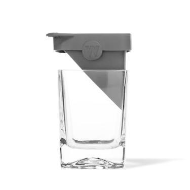 Imagem de Corkcicle Vidro antiquado com cunha de uísque premium com molde de silicone, 255 g – Perfeito para resfriar uísque, tequila, Mocktails e muito mais – A cunha de gelo derrete lentamente para manter as