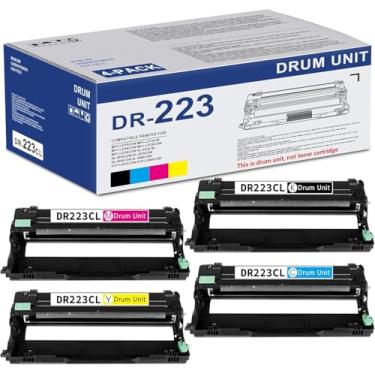 Imagem de Conjunto de 4 unidades de tambor DR223CL (preto, ciano, magenta, amarelo) Substituição para a unidade de tambor Brother DR-223CL Impressoras MFC-L3770CDW, MFC-L3710CW, HL-3210CW, HL-3230CDW, HL-3270CDW e HL-3290CDW (Toner não incluído)
