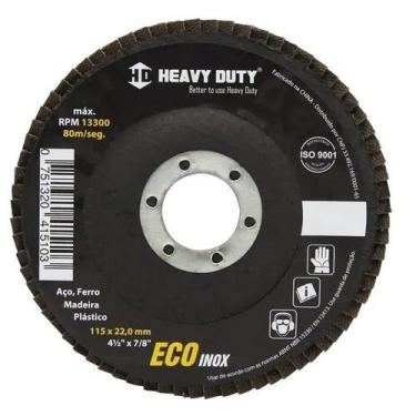 Imagem de DISCO FLAP ECOINOX FIBRA CONICO 4.1/2 GRANA 120 - 25 Unidades - HEAVY 