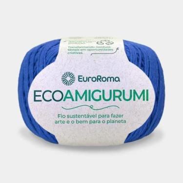 Imagem de Linha Ecoamigurumi Novelo 254 Metros 516TEX Euroroma Fio 8/7, 903 Azul