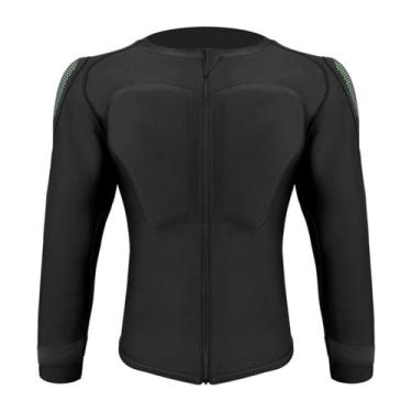 Imagem de SPYMINNPOO Camisa Blindada de Motocicleta, Camisa Respirável Com Ombro de Peito e Guardas de Cotovelo para Andar de Bicicleta de Esqui de Snowboard (S)