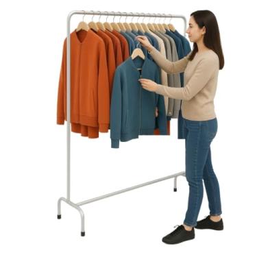 Imagem de Arara Cabideiro de Chão Ferro Arara de Roupas Para Loja e Quarto Com Sapateira(Sem Sapateira)