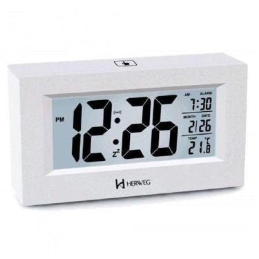 Imagem de Despertador Digital Sensor Led Temperatura Herweg 2972-21