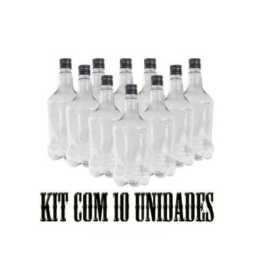 Imagem de Growler Pet 1000Ml  Com Marcação  Cristal - Pack Com 10 Un