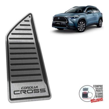 Imagem de Descanso De Pé Aço Inox Toyota Corolla Cross 2022 Preto