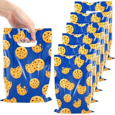 Imagem de Gersoniel 100 peças de lembrancinhas de festa de desenho animado, 25 x 16,5 cm, sacolas de presente de biscoitos, sacolas de doces para biscoitos de chocolate e tema de leite, aniversário, chá de bebê