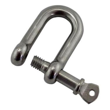 Imagem de Manilha Reta Tornel Em Aço Inox 6 Mm Para Carga Max 337 Kg - Abrolhos 