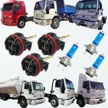 Imagem de 3x Soquete 3x Lâmpada H7 S. Branca Mb 1944 1938 Ford Cargo - RAINHA DA
