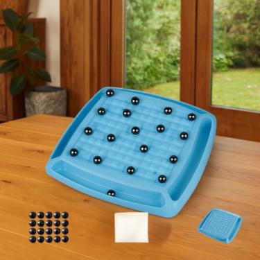 Imagem de Jogo em Familia Magnético de Estrategia Tabuleiro com Bolinhas – Brinquedo Educativo Interativo para Crianças e Adultos, Coordenação Motora e Diversão (Modelo 2)