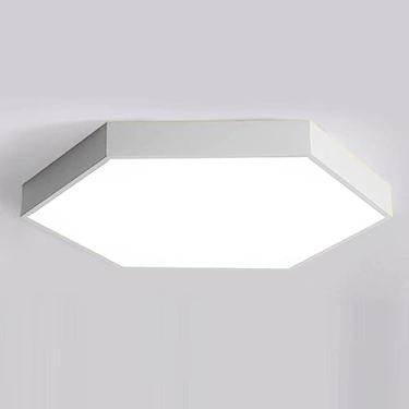 Imagem de Lustre de teto moderno e minimalista de 30 cm com LED e 3 tons com ajuste de intensidade, luminária de economia de energia, abajur de acrílico com ferro cozido embutido perto do teto
