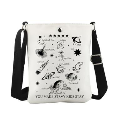 Imagem de WCGXKO Bolsa tiracolo inspirada na K-Pop Lover Gift SKZ K-pop Boy Band para fãs, Stray Cro