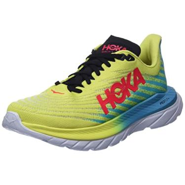 Imagem de HOKA Tênis de corrida masculino One One Mach 5, Prímula noturna/azul, 46