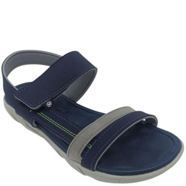 Imagem de Molekinho, Sandália Molekinho Infantil com Detalhe em Camurça (Marinho/Cinza, BR, Criança de 9 a 12 anos, Numérico, 34)