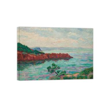 Imagem de Armand Guillaumin Famoso Arte de Parede Pôster-Impressões em Tela para sala de estar-Reprodução pinturas(Cape Roux) 50x70cm Tela Embrulhada