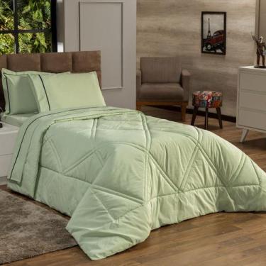 Imagem de Kit Edredom Liso Milano Dupla Face SOLTEIRO 02 Peças Percal 200 Fios -