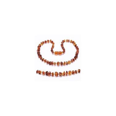 Imagem de Pulseira de âmbar báltico para bebê de 14 cm - âmbar 100% autêntico - 