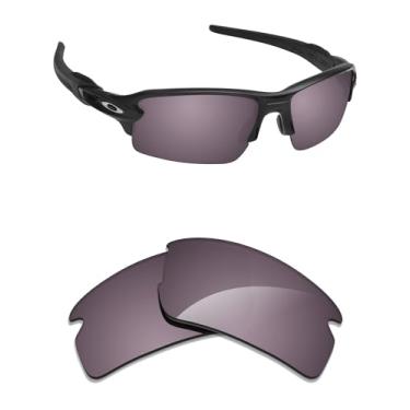 Imagem de Alphax Lentes de reposição polarizadas espelhadas cinza cromadas Elite para óculos de sol Oakley Flak XS OJ9005