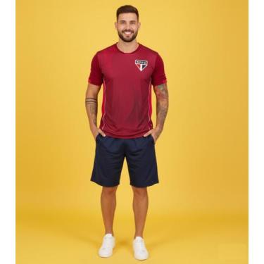 Imagem de Camisa Camiseta São Paulo FC Masculina Oficial Licenciada Escudo Borda