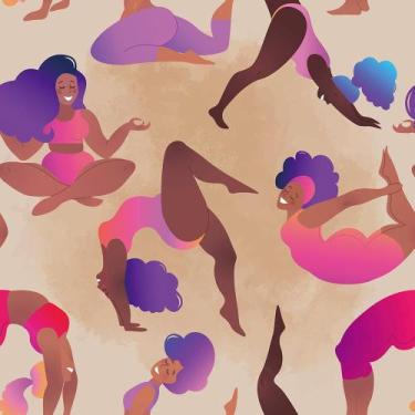 Imagem de Papel de parede REDAMANCY Moderno Abstrato Rosa Blackman Yoga