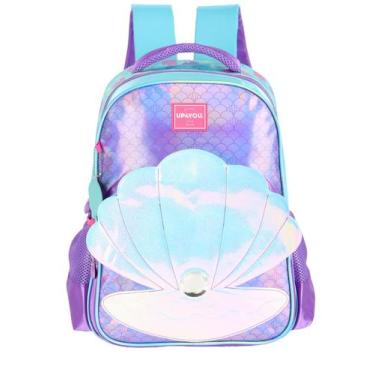 Imagem de Mochila Up4you De Costas Concha Holográfica Lilás