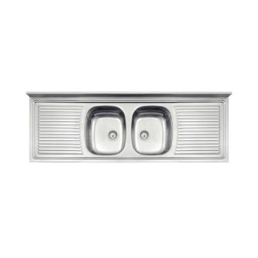 Imagem de Pia de Apoio Tramontina Ribon 2C 34 em Aço Inox 180 x 55 cm