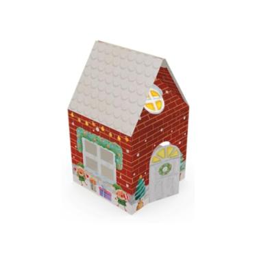 Imagem de Ideia Embalagens, Caixa Mini Panetone Casinha Conto de Natal 5604 - Pct 10 und